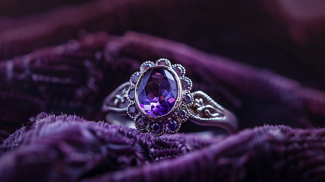 La magia de las joyas con amatista: cómo la plata y el oro realzan la belleza de la piedra preciosa púrpura