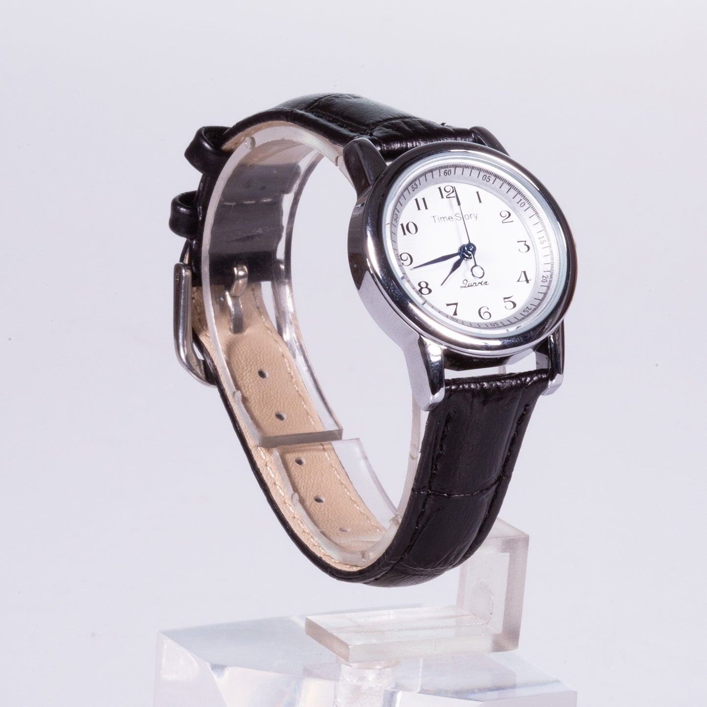 Reloj de Aleación Bañado en Oro con Cristal Emporia® Blanco