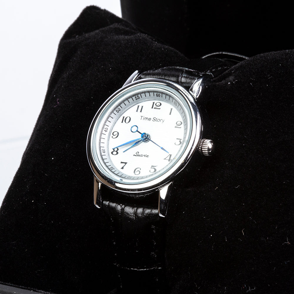 Reloj de Aleación Bañado en Oro con Cristal Emporia® Blanco 6 