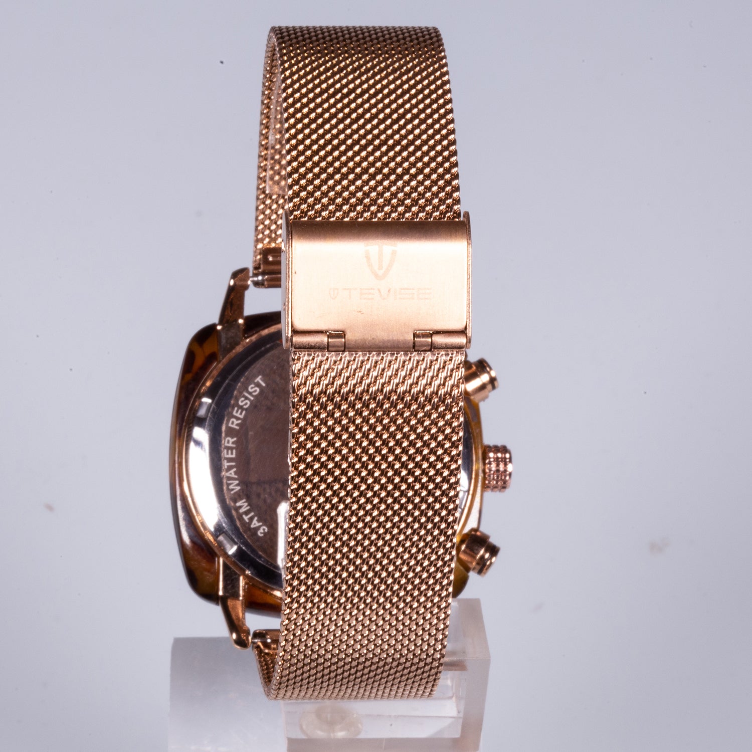 Reloj de Aleación Bañado en Oro con Cristal Emporia® Blanco 5 