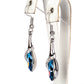 Conjunto de Aleación Bañado en Oro con Cristal Emporia® Azul ( Pendientes +Colgante )