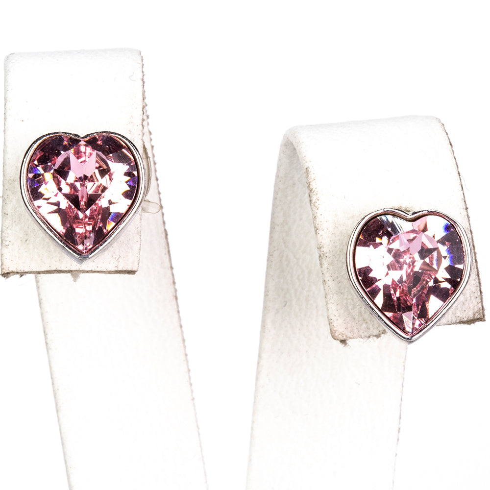 Conjunto de Aleación Bañado en Oro con Cristal Emporia® Blanco y Cristal Emporia® Rosa ( Pendientes +Pulsera ) 4 