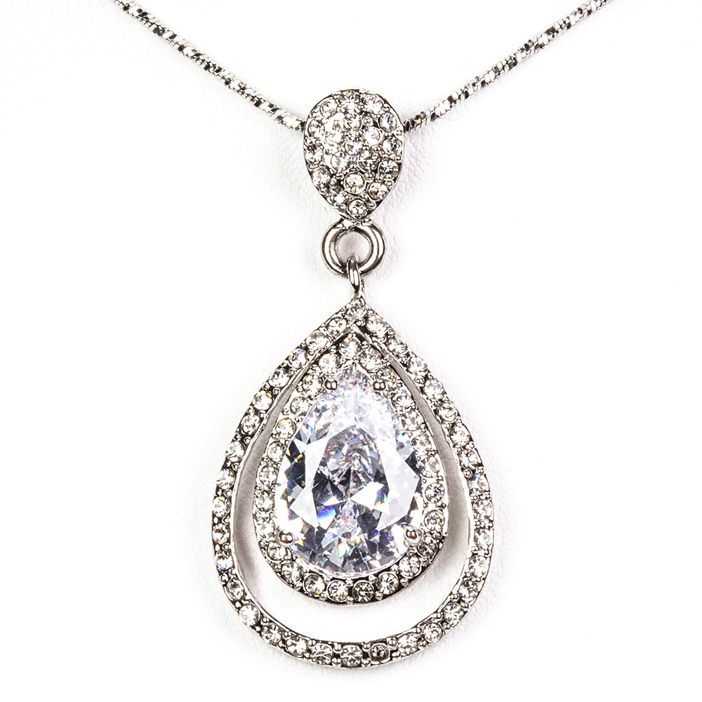 Colgante de Aleación Bañado en Oro con Cristal Emporia® Blanco 1 