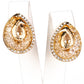 Conjunto de Aleación Bañado en Oro con Cristal Emporia® Blanco ( Collar +Pendientes )