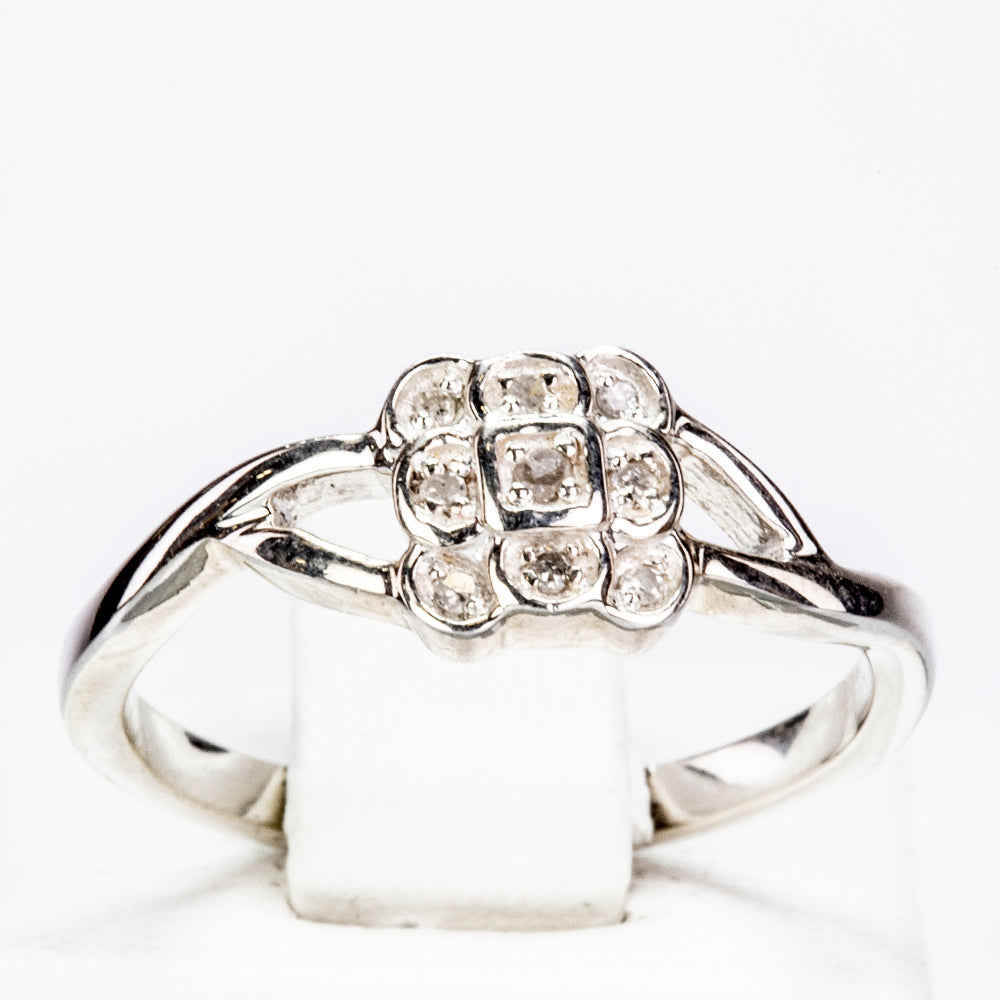 Anillo de Plata con Diamante blanco 3 