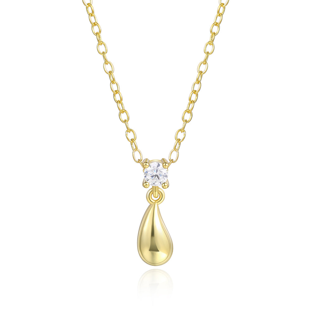 Collar de Aleación Bañado en Oro con Cristal Emporia® Blanco