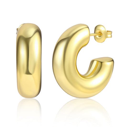 Pendientes de Aleación Bañado en Oro