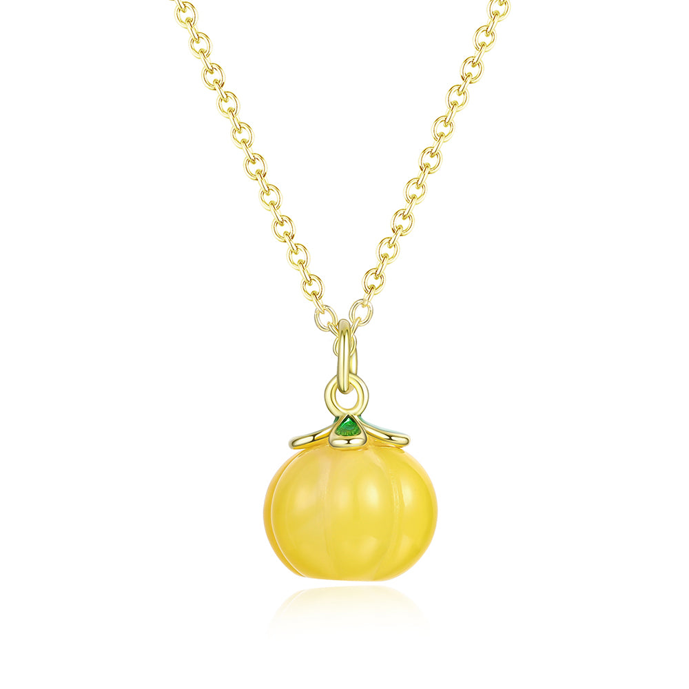 Collar de Aleación Bañado en Oro con Cristal Emporia® Amarillo 1 