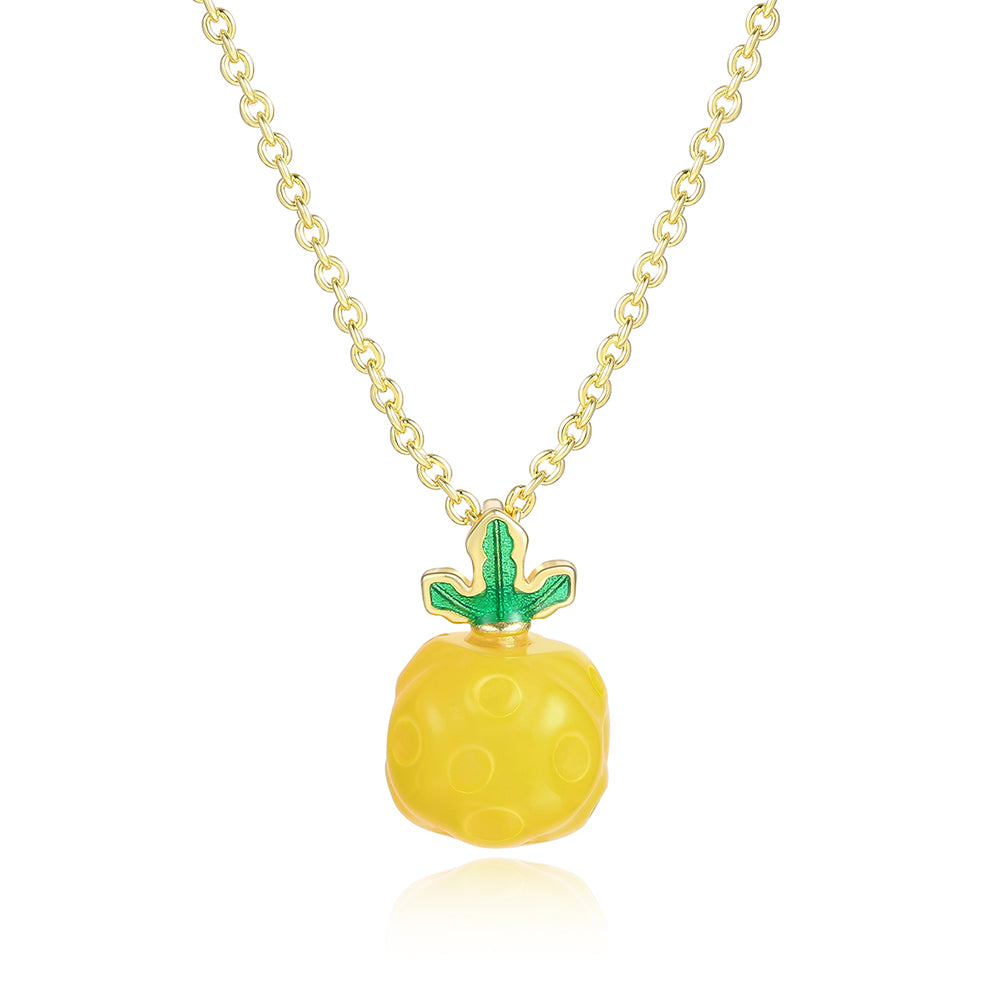 Collar de Aleación Bañado en Oro con Cristal Emporia® Amarillo y Cristal Emporia® Verde 1 
