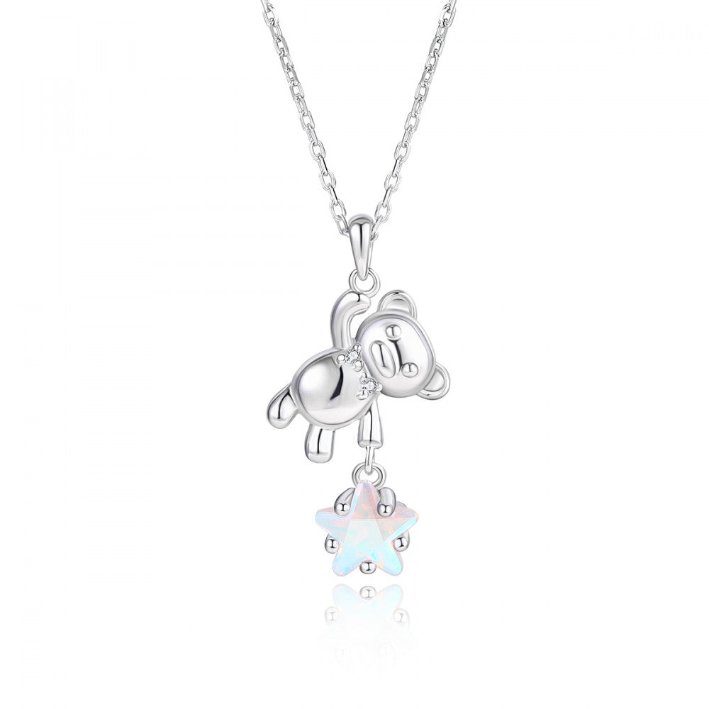 Collar de Aleación Bañado en Oro con Cristal Emporia® Blanco 1 
