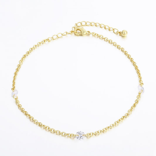 Pulsera de Aleación Bañado en Oro con Cristal Emporia® Blanco