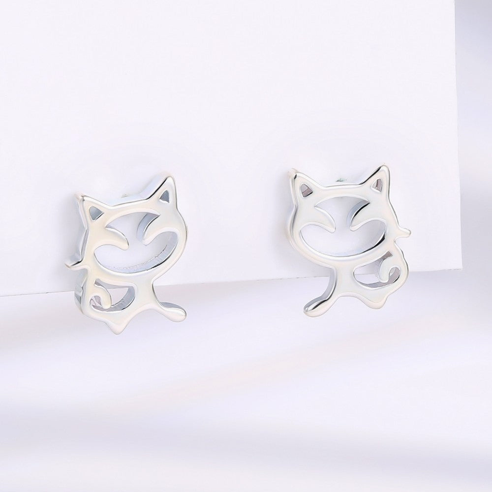 Pendientes de Aleación Bañado en Oro con Cristal Emporia® Blanco