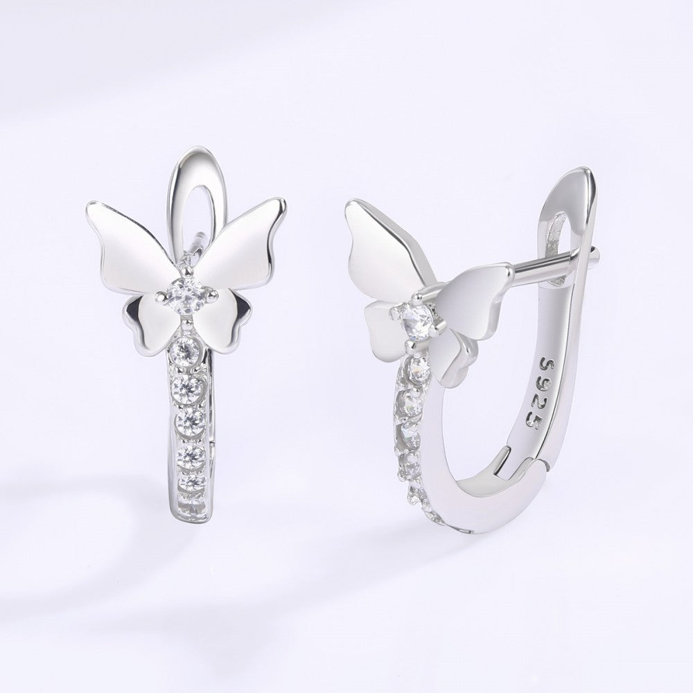 Pendientes de Aleación Bañado en Oro con Cristal Emporia® Blanco 1 
