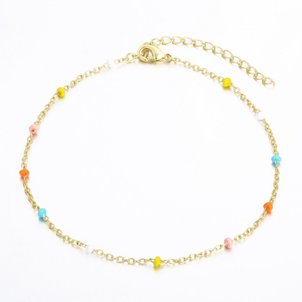 Pulsera de Aleación Bañado en Oro con Cristal Emporia® Azul 1 