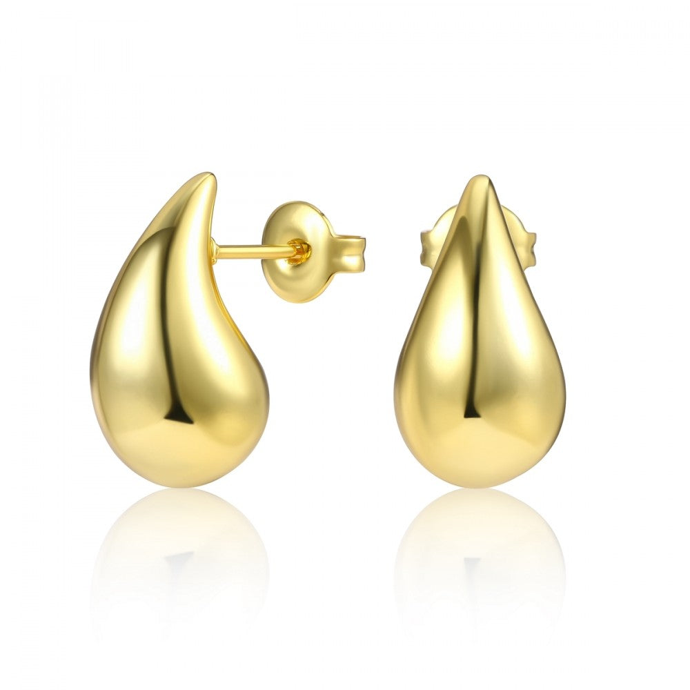 Pendientes de Aleación Bañado en Oro con Cristal Emporia® Blanco 1 
