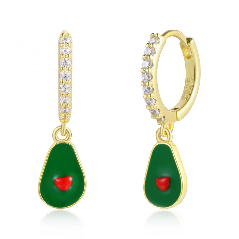 Pendientes de Aleación Bañado en Oro con Cristal Emporia® Rojo 1 