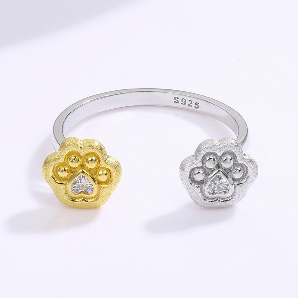 Anillo de Aleación Bañado en Oro con Cristal Emporia® Blanco