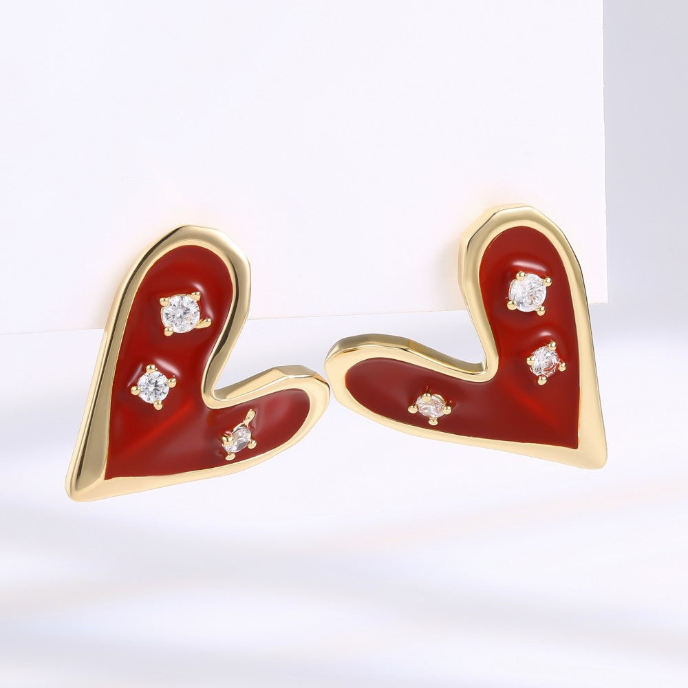 Pendientes de Aleación Bañado en Oro con Cristal Emporia® Blanco 1 