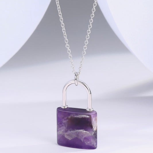 Collar de Aleación Bañado en Oro con Cristal Emporia® Púrpura