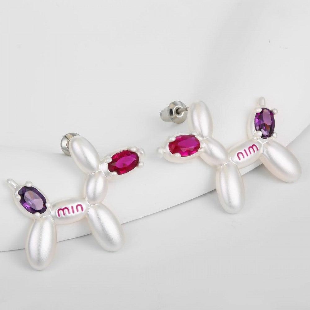 Pendientes de Aleación Bañado en Oro con Cristal Emporia® Rojo
