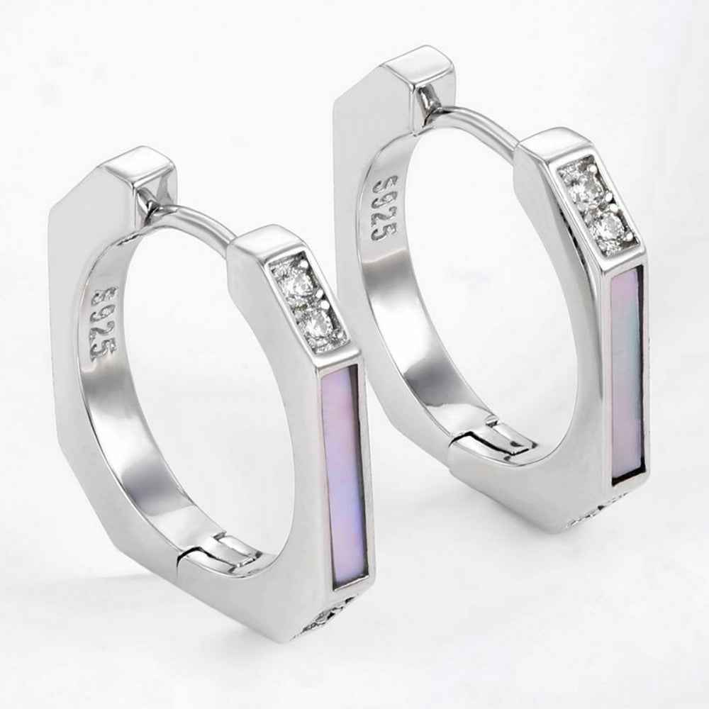 Pendientes de Aleación Bañado en Oro con Cristal Emporia® Blanco 1 