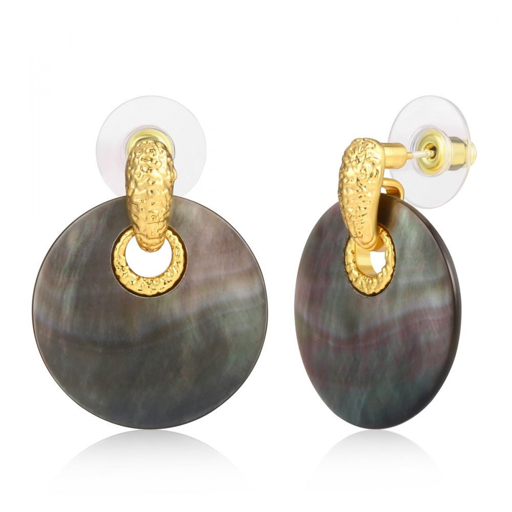 Pendientes de Aleación Bañado en Oro con Cristal Emporia® Blanco