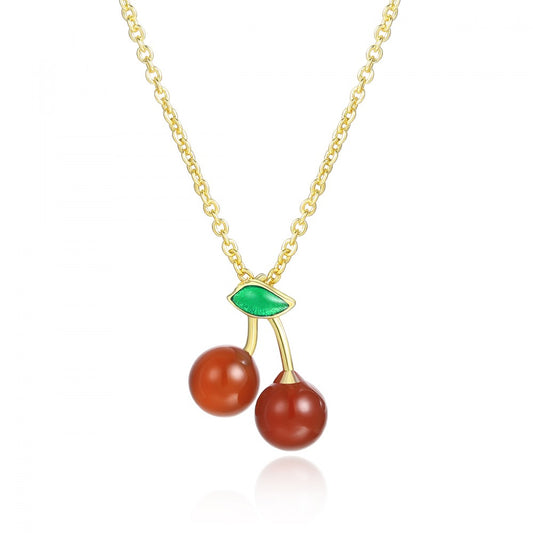 Collar de Aleación Bañado en Oro con Cristal Emporia® Rojo
