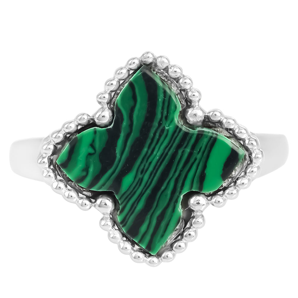 Anillo de Plata con Malaquita 2 