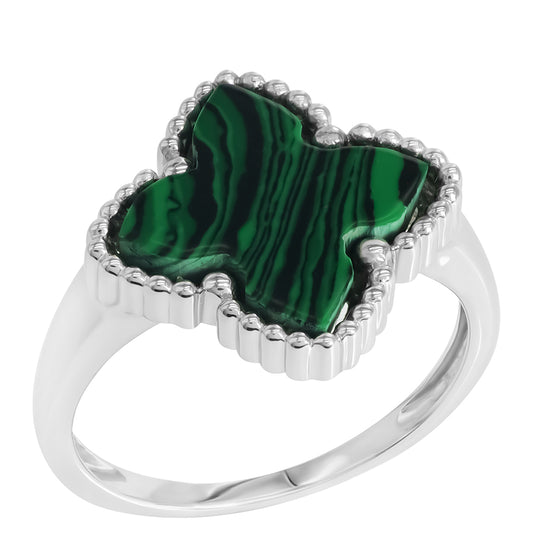 Anillo de Plata con Malaquita