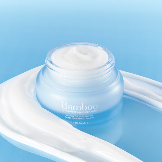 Crema facial calmante 5 en 1 con ácido hialurónico de BERGAMO Bamboo – 50 g