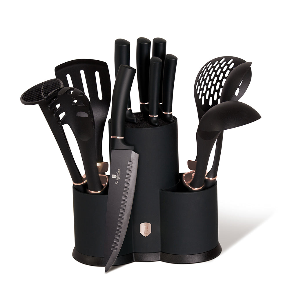 Set de 12 cuchillos y utensilios de cocina Berlinger Haus 1 