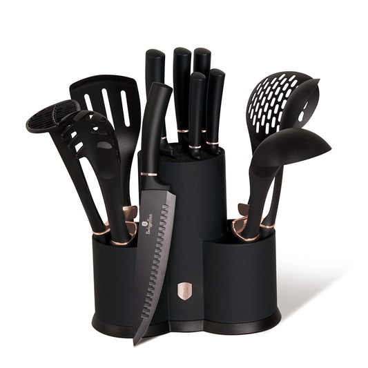 Set de 12 cuchillos y utensilios de cocina Berlinger Haus