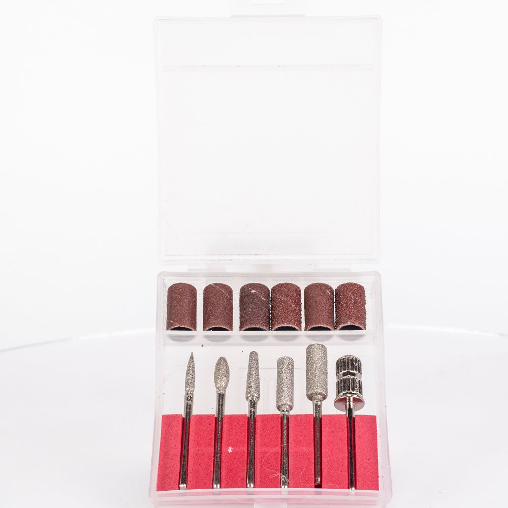 Juego de limas de uñas de belleza profesional Emporia con cabezales intercambiables - Rosa