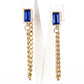 Reloj de Aleación Bañado en Oro con Cristal Emporia® Azul y Cristal Emporia® Blanco ( Collar +Pendientes +Pulsera )