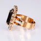 Conjunto de joyas Emporia de 5 piezas, de alta calidad y en tono dorado, presentado en una exclusiva caja de regalo con efecto piel (incluye reloj, pulsera, collar, pendientes y anillo, con cristales Emporia blancos y negros).