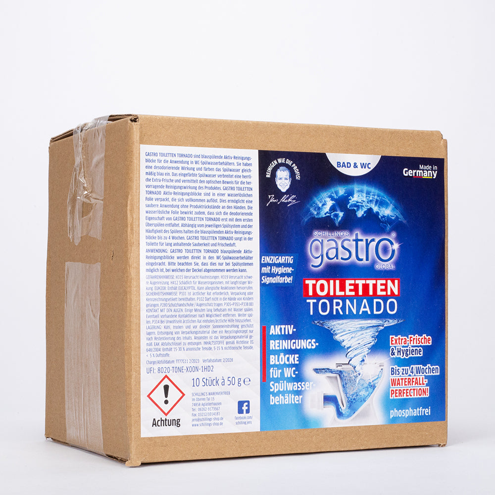 Gastro Toilet Tornado lengüetas de limpieza de desagües, 10 piezas