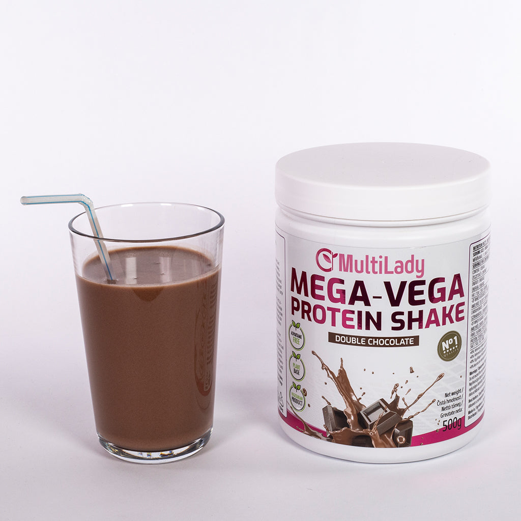 Batido de proteínas ML Mega Vega, sabor doble chocolate 2 