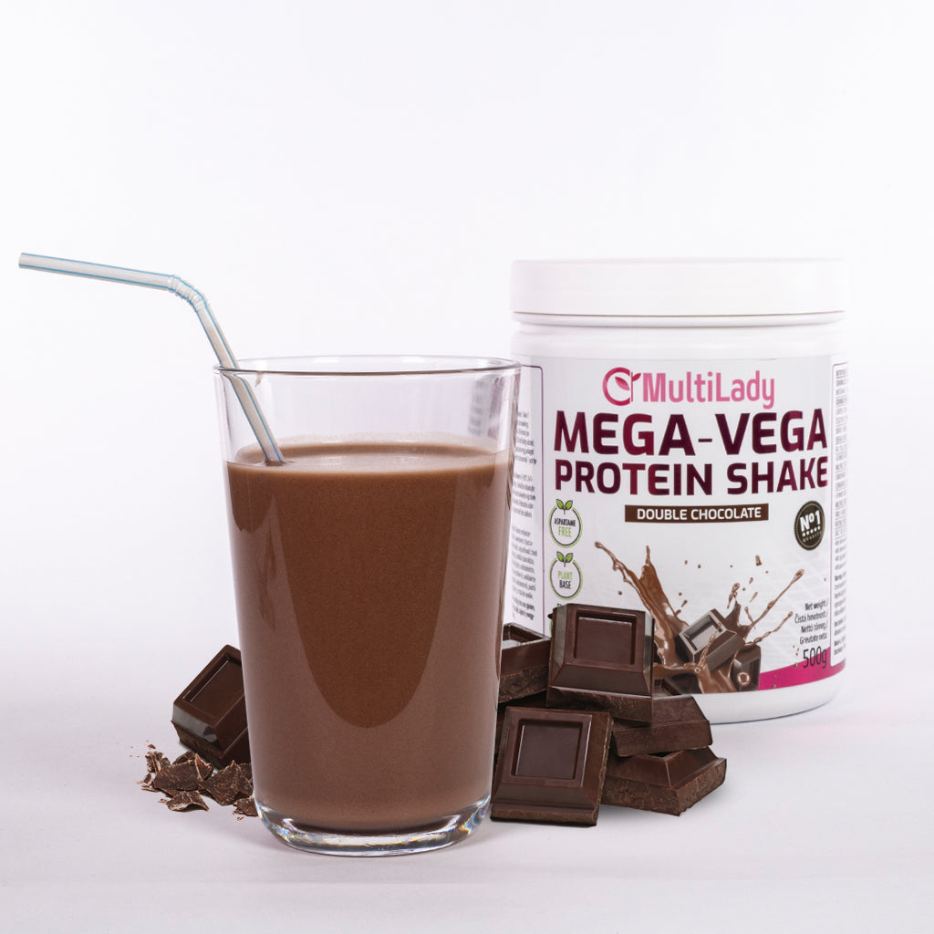 Batido de proteínas ML Mega Vega, sabor doble chocolate 1 