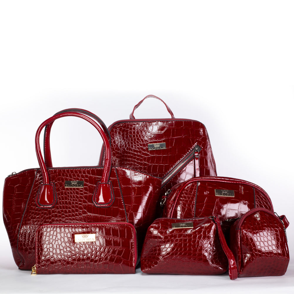 Colección de verano Emporia 2024 - "Soleado", Set de 6 bolsas; rojo