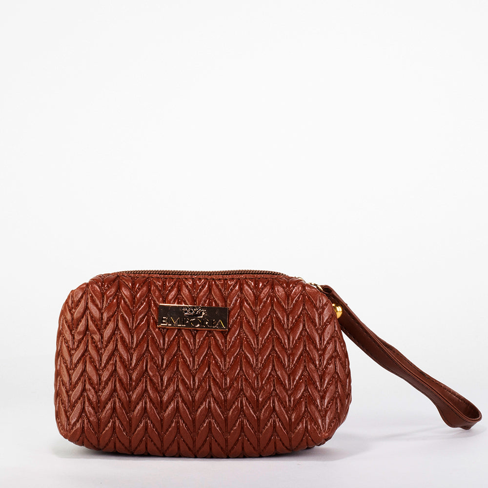 Colección Primavera 2026 de Emporia - "Choco Lux", juego de 6 bolsos; piel sintética, marrón.