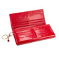 Cartera con protección de datos para mujer, con llave, color rojo