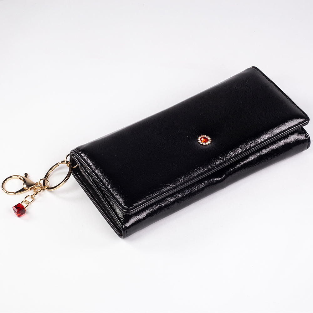 Cartera de privacidad con clave secreta de acceso para mujer. Color: negro y rojo 13 