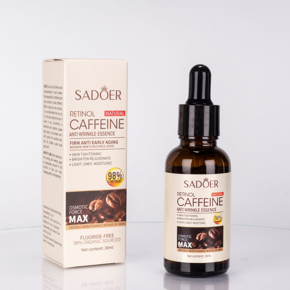 Sérum facial antiarrugas con retinol y cafeína de SADOER