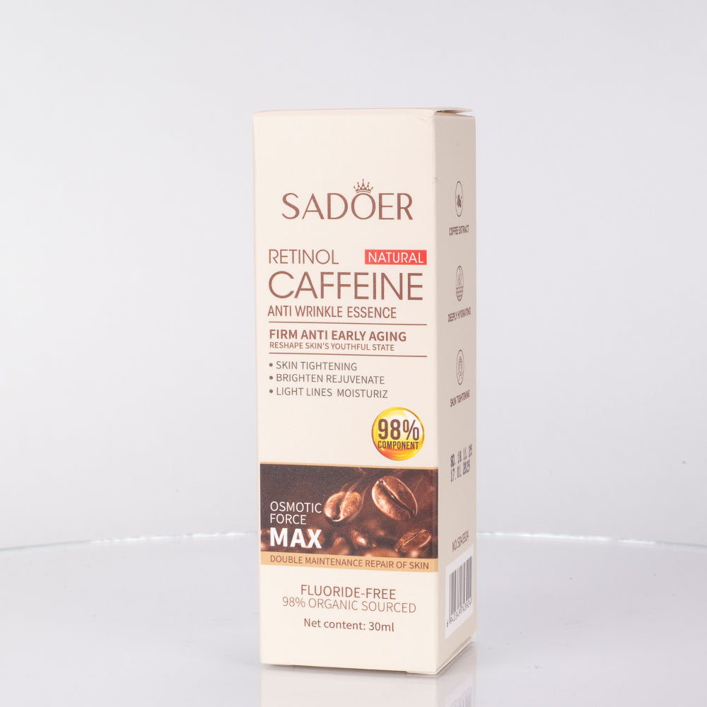 Sérum facial antiarrugas con retinol y cafeína de SADOER