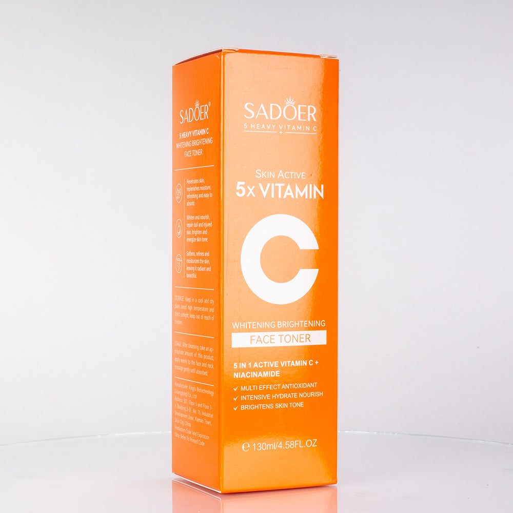 SADOER 5 tipos de tónicos faciales hidratantes y unificadores del tono de la piel con vitamina C