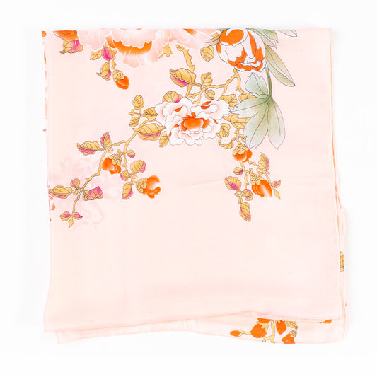 Bufanda legado haitang, 85 x 180 cms, rosa, 100% seda vegana