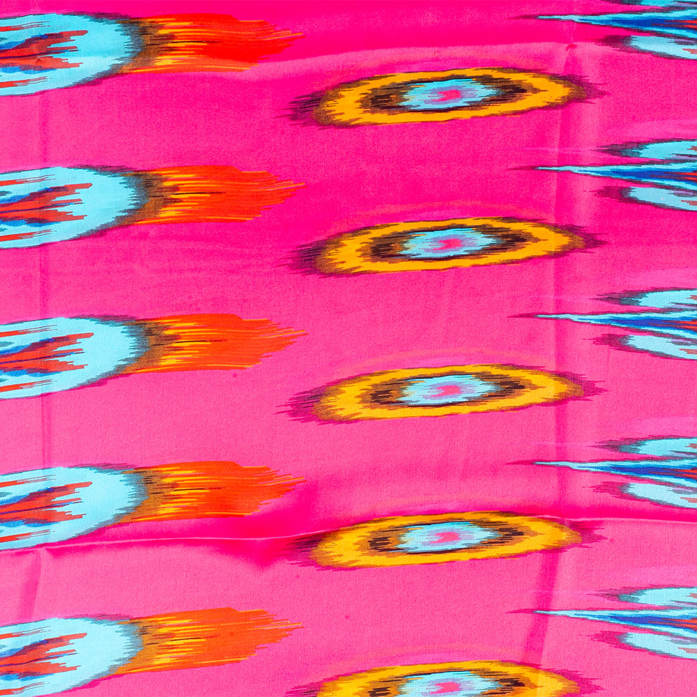 Bufanda prisma pavo real, 85 x 180 cms, rosa 100% seda vegana 2 