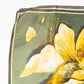 Bufanda impresión lilas , 85 x 180 cms, verde, 100% seda vegana