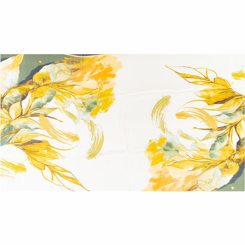 Bufanda impresión lilas , 85 x 180 cms, verde, 100% seda vegana