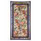 Bufanda con estampado de orquídeas, azul, 85 × 180 cm, 100 % seda vegana.